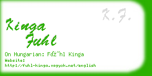 kinga fuhl business card